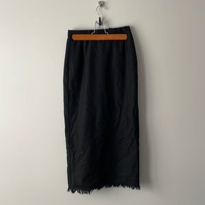 EDDIE BAUER Size 2 Petite Long Black Skirt